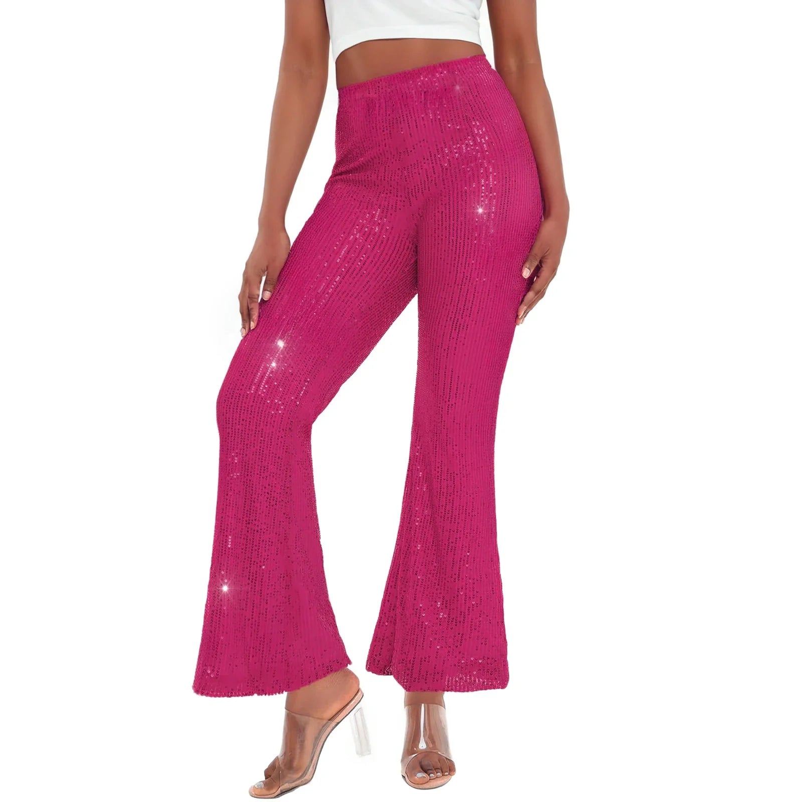 Emy - Pantalon à Paillettes Taille